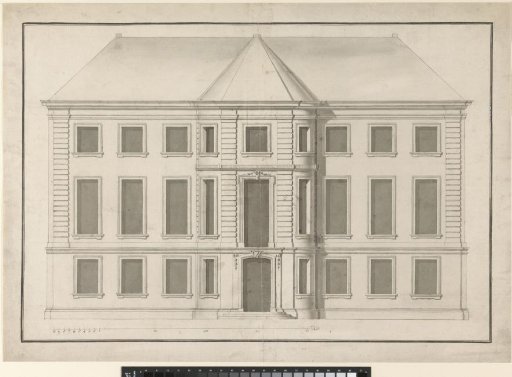 Design for a classicist residential house facade