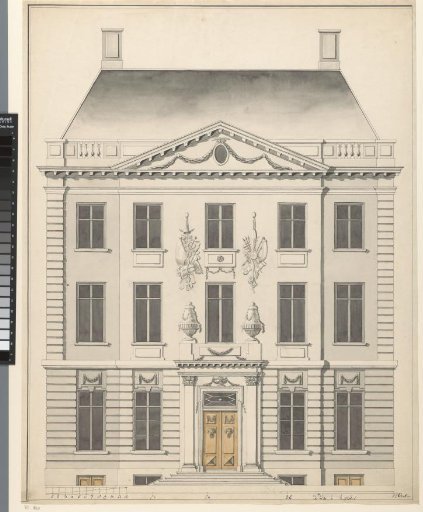 Design for a classicist residential house facade