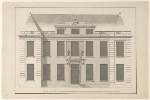 Design for a classical residential house facade