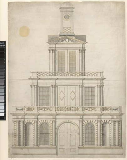 Design for the facade of a church