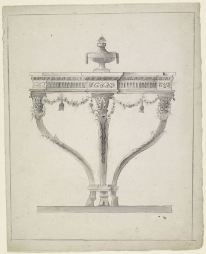 Console table with vase