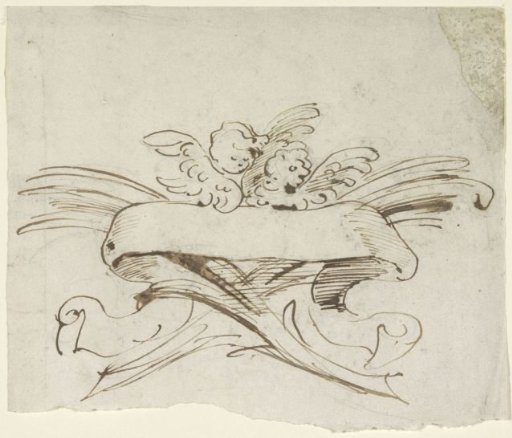 Banderole with cherubs