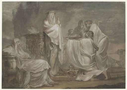 Sacrificial scene with Vestal virgins