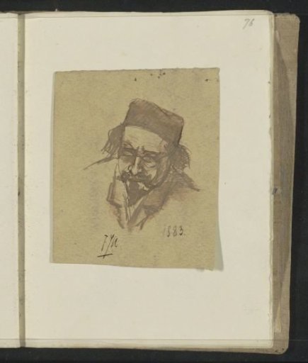 Portrait of an Unknown Man with Glasses and Headgear
