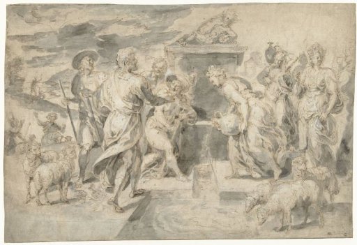 Moses helps the daughters of Jethro