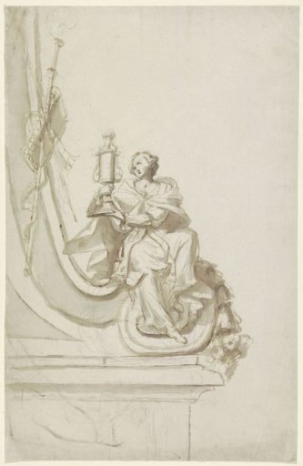 Volute with a Seated Woman