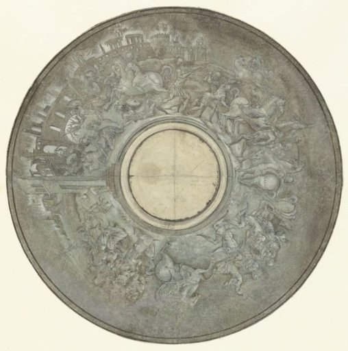 Design for a tazza with the taking of Troy