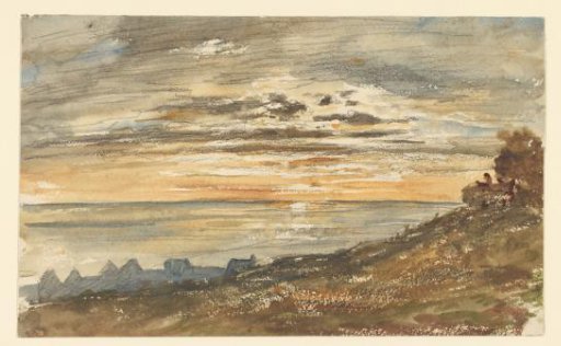 Setting sun at Trouville
