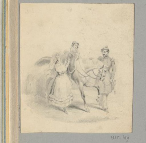 Return of a soldier to his wife and child