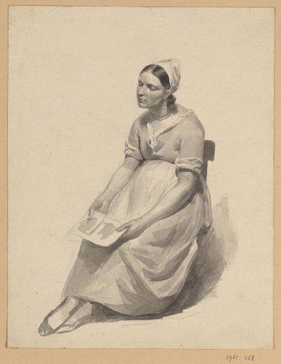 Seated woman with a book in her hands