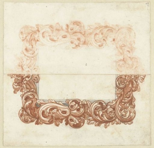 Design for a frame with acanthus leaves