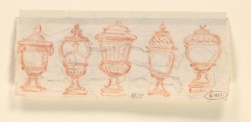 Five Vases and Putto