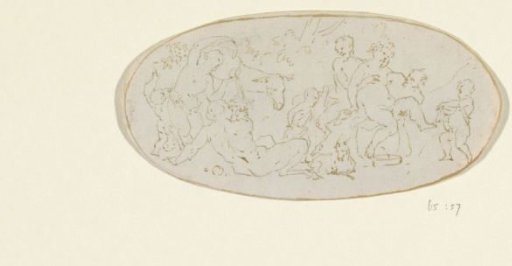 Bacchanal with Drunken Bacchus