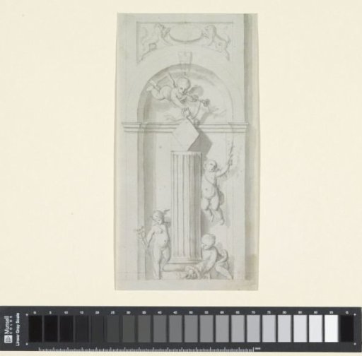 Monument with Column and Putti