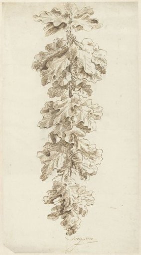 Festoon of oak leaves