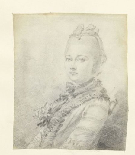 Portrait of a woman, bust to the left