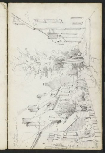 Row houses on both sides of a canal
