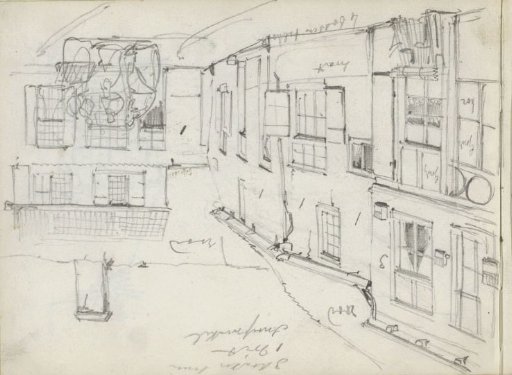 Village street with figures