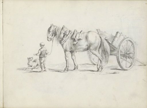 Boy Holding the Harness of a Horse