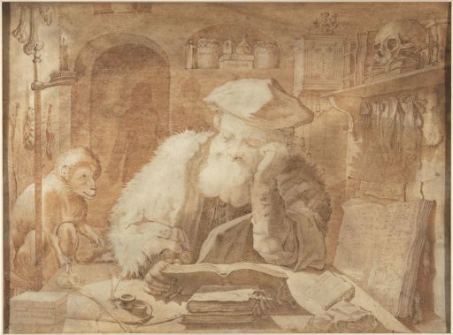 Dr. Faust in his study