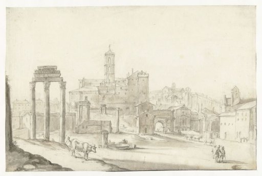 View of the Capitoline Hill in Rome, Seen from the East