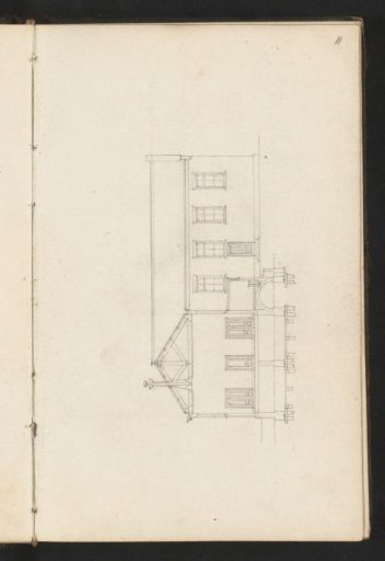 Elevation of the facade of a building