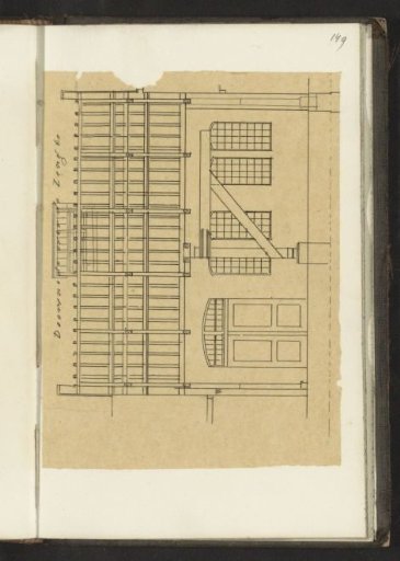 Longitudinal section of a building