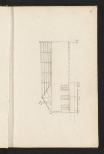 Section of a building along the length