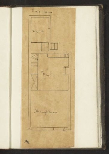 Floor plan of the basement of a dwelling house