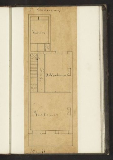 Floor plan of the second floor of a dwelling house