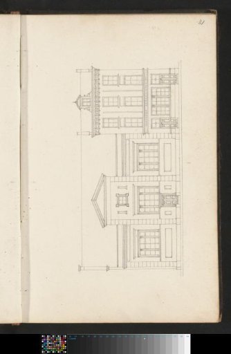 Elevation of the façade of a poor school