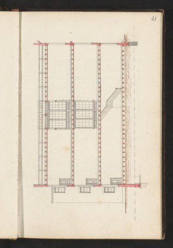 Section of a building along the length