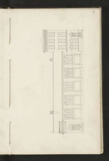 Elevation of a building with a neoclassical facade