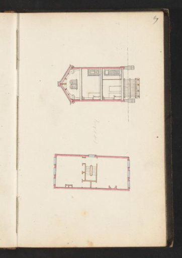 Section and a storey of a building
