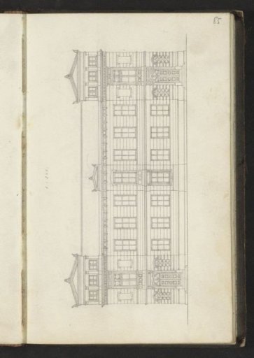 Elevation of a building with a neoclassical façade