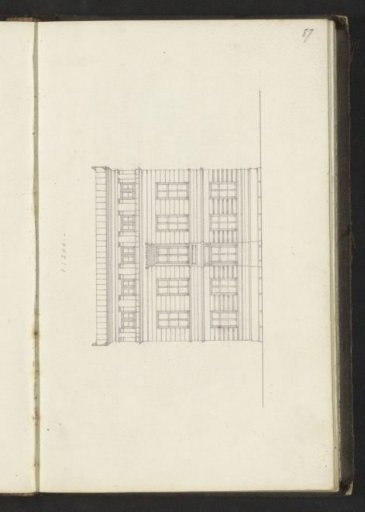Elevation of the façade of a building
