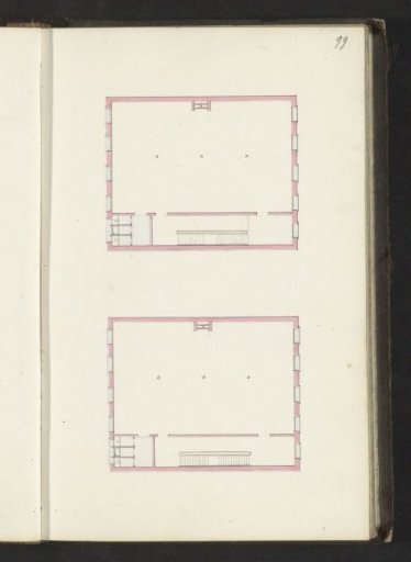 Floor plans of two floors
