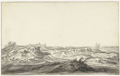 View from the dunes of the House at Kleef near Haarlem