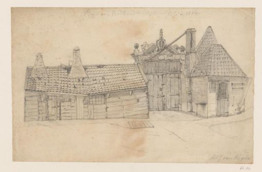 View of the gate of Radboud Castle in Medemblik