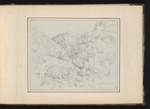 Mountainous landscape with a gate at Roccantica