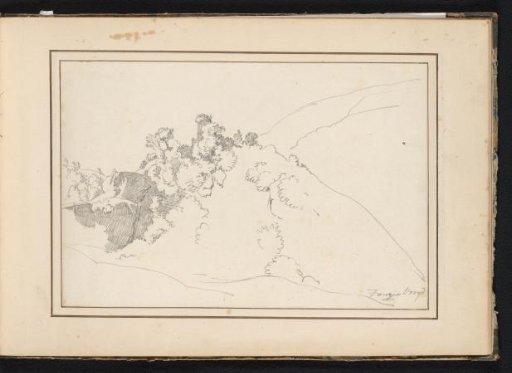 Mountain landscape with a ruin