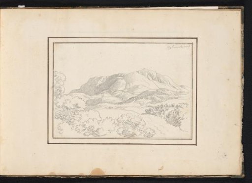 Distant view with mountains at Belmonte