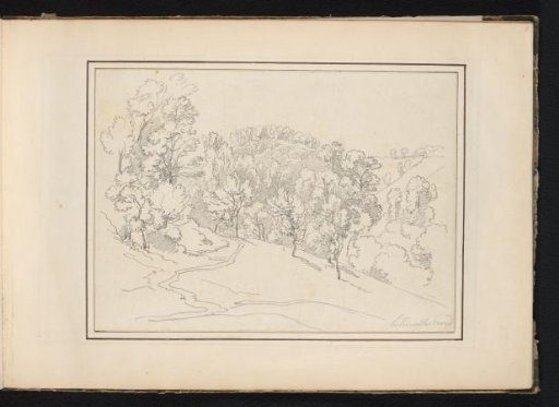 View with trees and a winding path at Belmonte