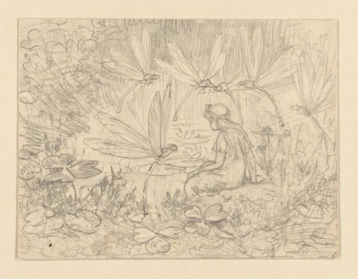 The Grass Princess Surrounded by Dragonflies