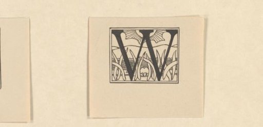 Decorated initial W