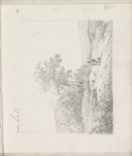 Landscape with a walker and dog