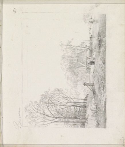 Landscape with a farmhouse by a canal