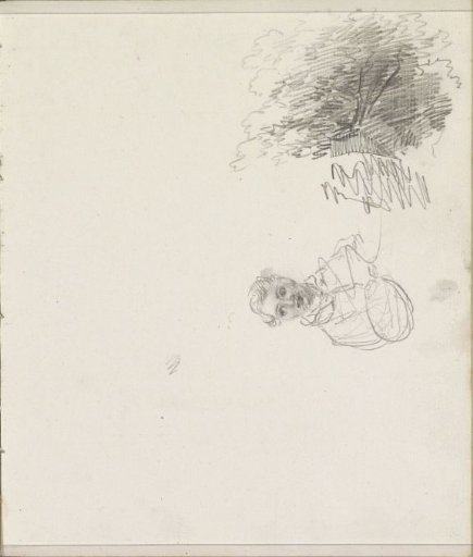 Tree and a portrait of a man