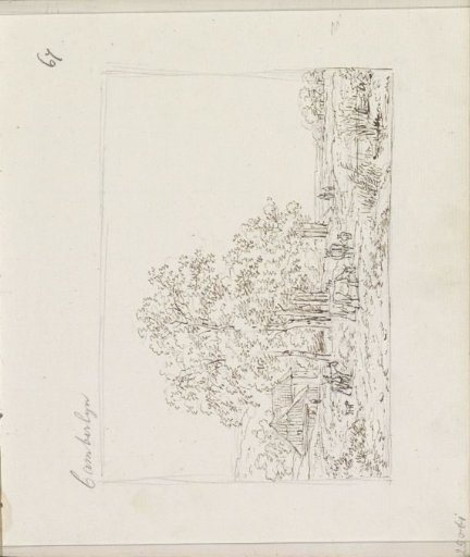 Landscape with a house, cows, and figures
