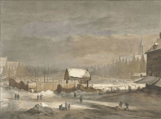 The Damrak in winter
